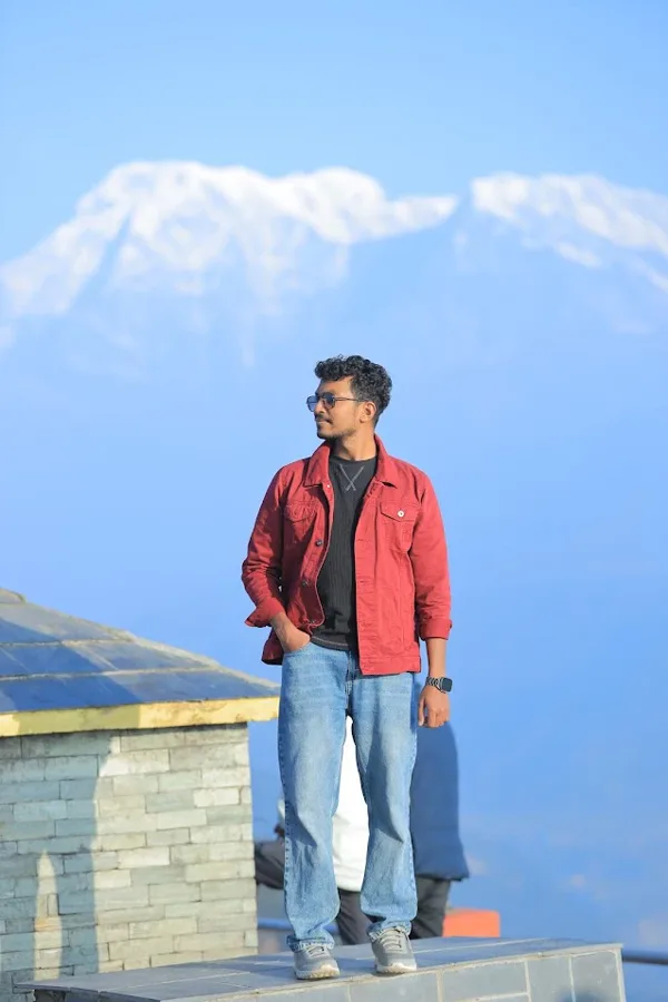 Snow peaks behind me